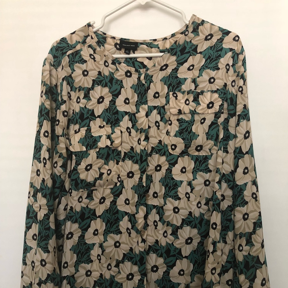 Who What Wear floral blouse